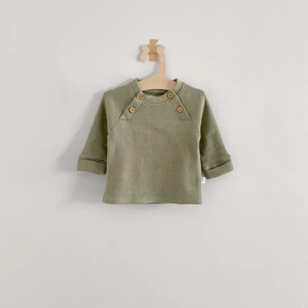 T-shirt wafel - khaki