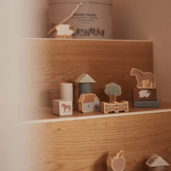 Houten blokken set - farm