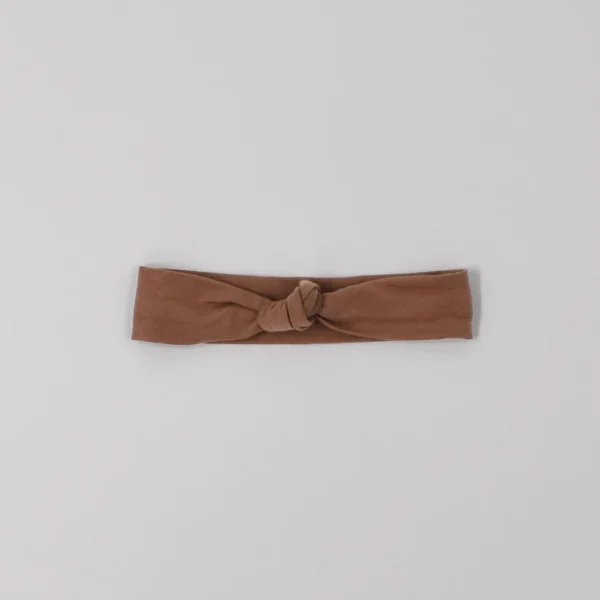 Haarband jersey knoop - brown