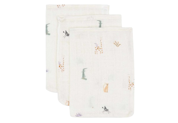 Hydrofiel washandje 15x20cm - jungle jambo (3-pack)