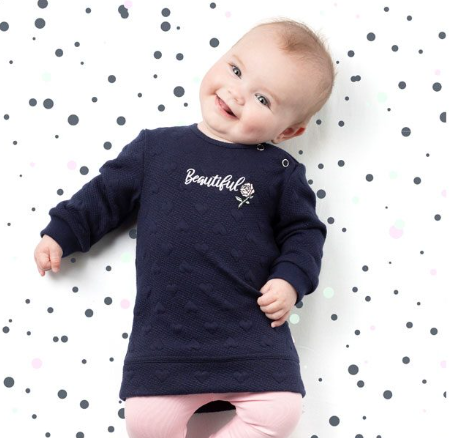 Quapi - tuniekjurk donkerblauw hartjes