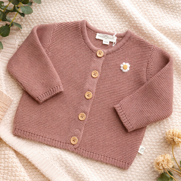 Vestje - bruin madelief